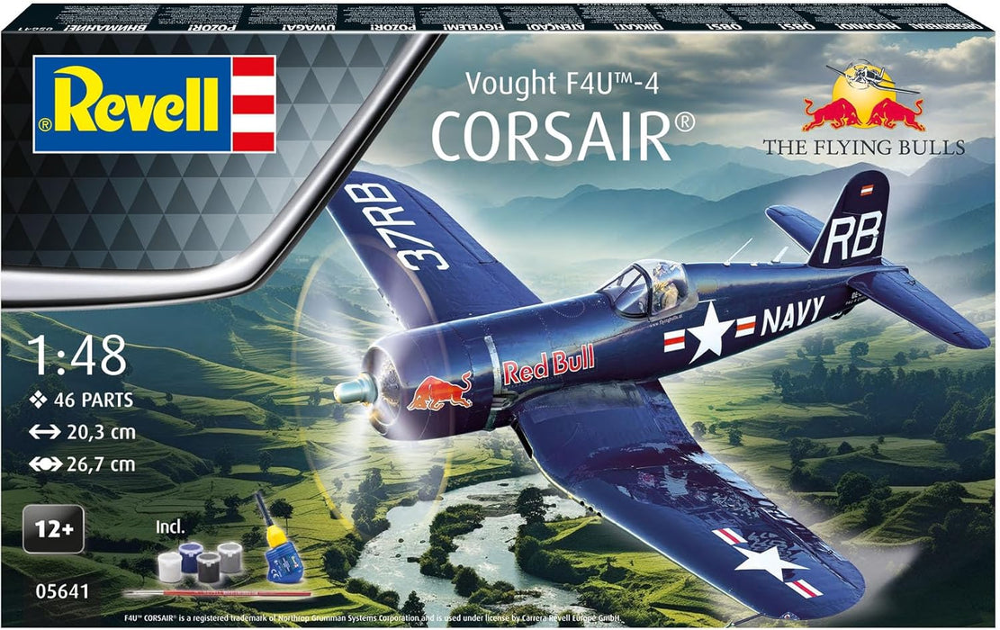 REVELL 05641 - Vought F4U-4 Corsair: The Flying Bulls 25th Anniversary 1:48 Scale Model Set