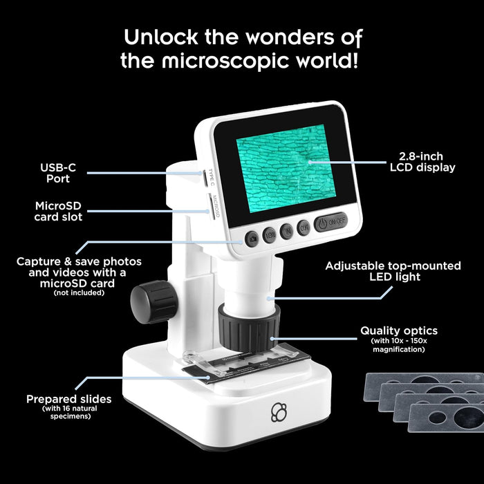 The Thames & Kosmos Digital Microscope with HD Imaging and LCD Display