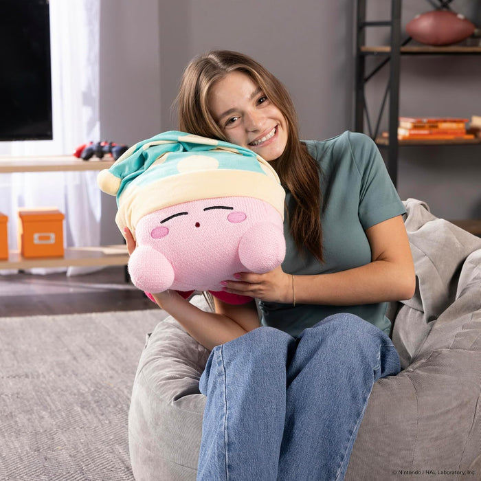 Tomy - Knitted Kirby Sleeping Mega Plush