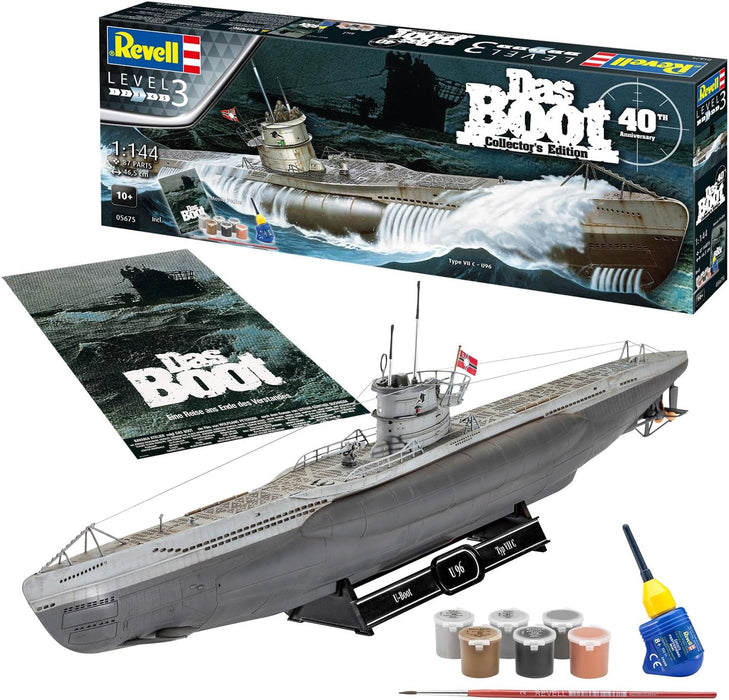REVELL 05675 - Das Boot Movie 40 Years Collector's Ed. 1:144 Scale Model Set