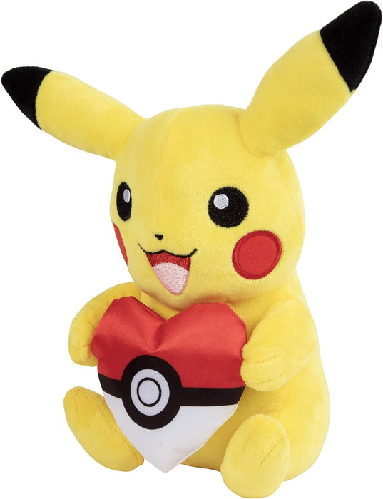 Pokemon - 8" Seasonal Pikachu Pokeball Heart Plush