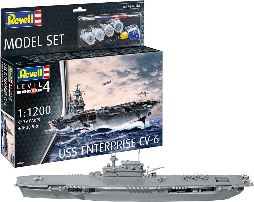 REVELL - Model Set USS Enterprise CV-6 1:1200 Model Set