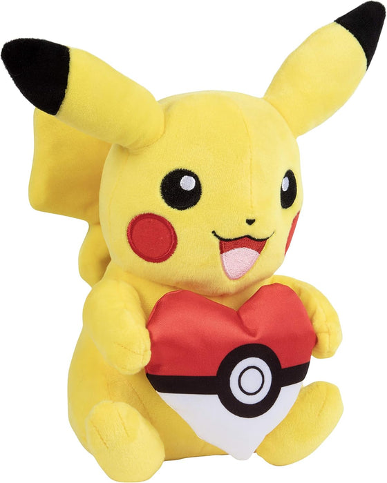 Pokemon - 8" Seasonal Pikachu Pokeball Heart Plush