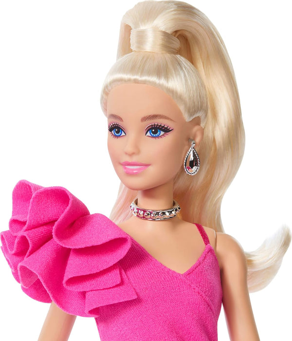 Barbie Deluxe Style Doll With Dress & Blonde High Ponytail