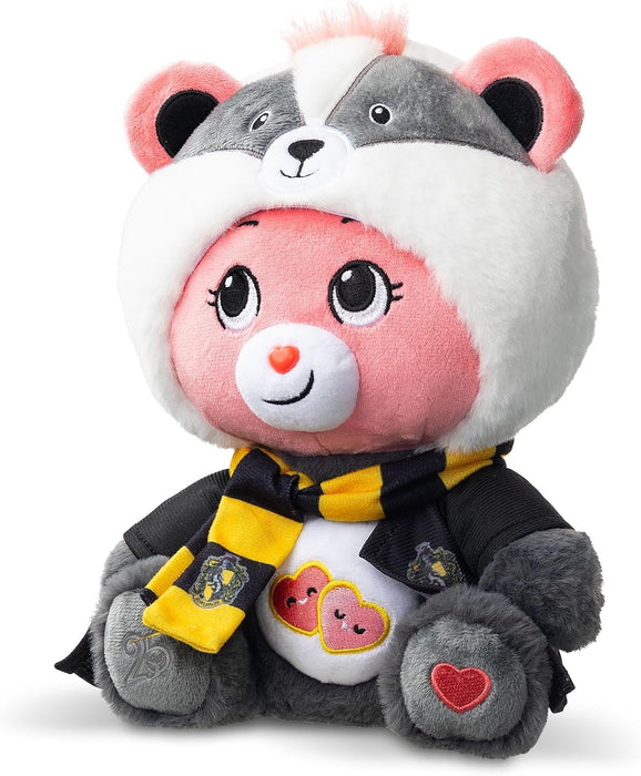 Care Bears X Harry Potter Love-A-Lot Bear X Hufflepuff Hoodie Mascot 30cm Plush