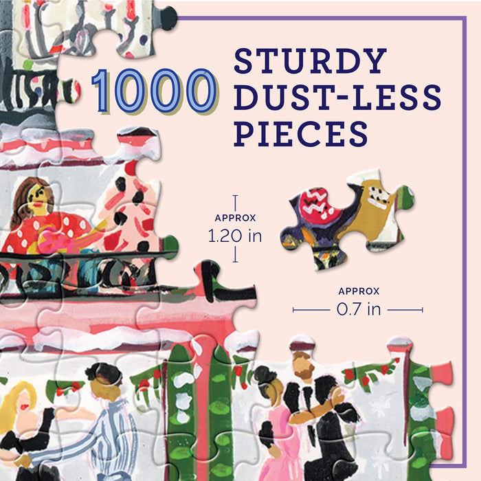 Eeboo - Piece & Love Paris Christmas Puzzle (1000 Pieces)