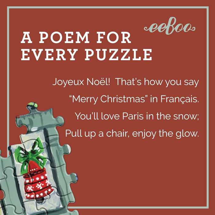 Eeboo - Piece & Love Paris Christmas Puzzle (1000 Pieces)