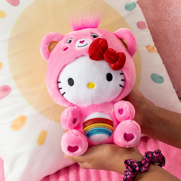 Care Bears 22cm Hello Kitty as Cheer Bear Plush