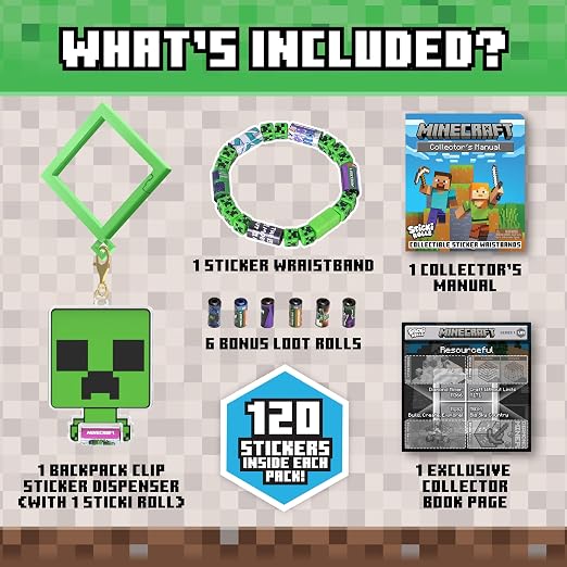 Sticki Rolls Minecraft Pendant Set