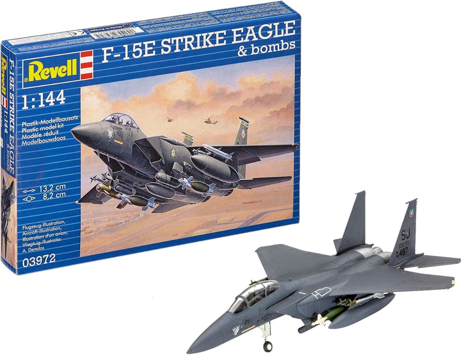 REVELL 03972 - F-15E Strike Eagle & Bombs 1:144 Scale Model Plane