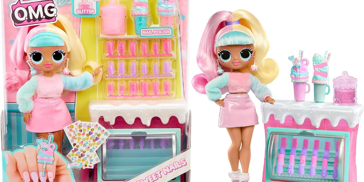 LOL サプライズ OMG スウィートネイルズ ?本物のネイルポリッシュ プレスオンネイル ステッカーシート グリッター ファッションドール1体など 15種類のサ L.O.L. Surprise! OMG Sweet Nails \u2013 Candylicious Sprinkles Shop