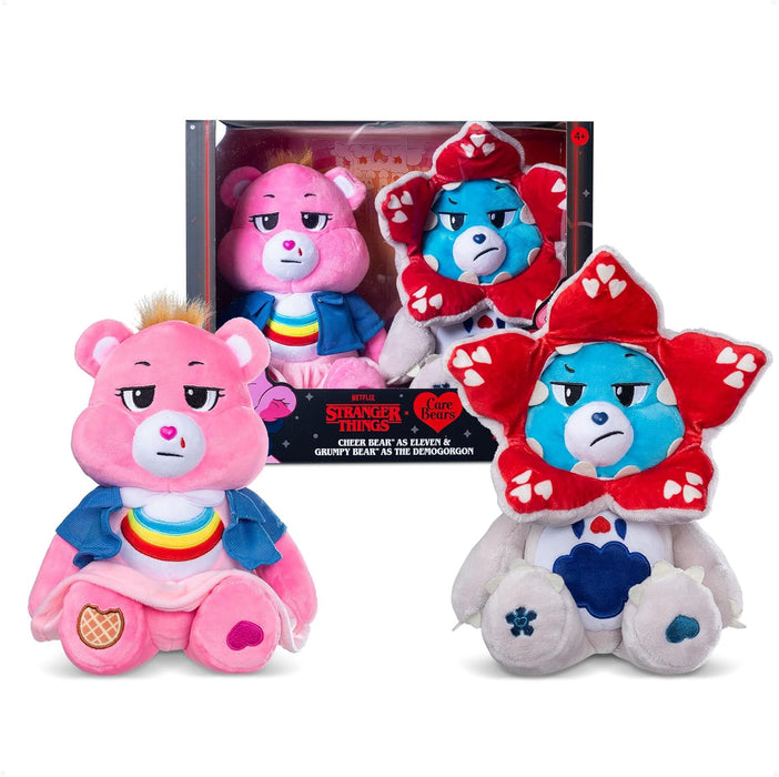 Care Bears X Stranger Things - Cheer As Eleven And Grumpy As Demogorgon 30cm Plushies