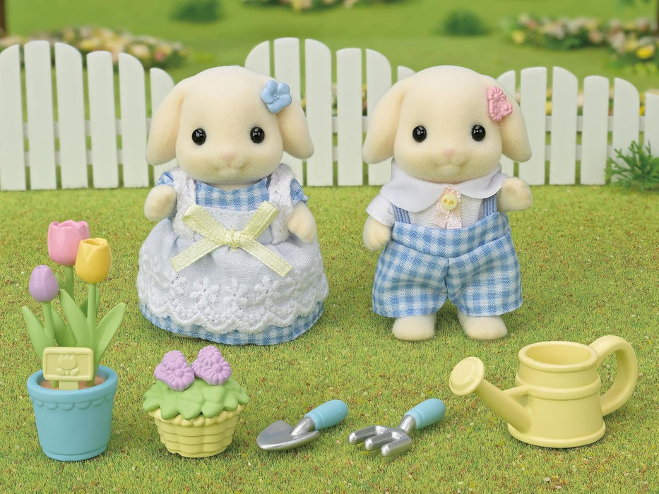 Sylvanian Families - Blossom Gardening Set - Flora Rabbit Sister & Brother