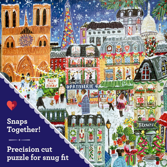 Eeboo - Piece & Love Paris Christmas Puzzle (1000 Pieces)