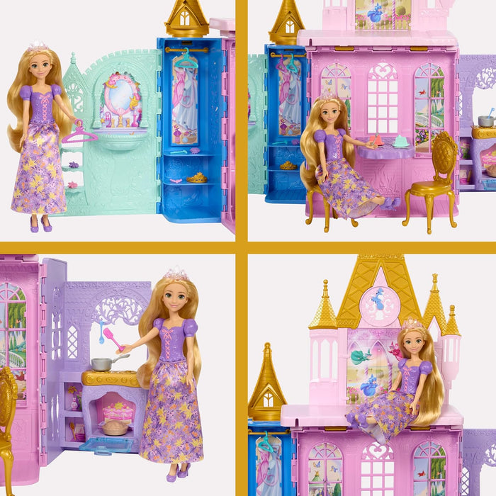 Disney Princess Fold & Go Castle with Rapunzel Doll