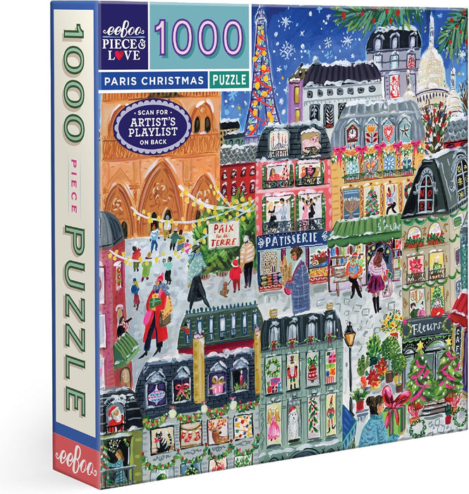 Eeboo - Piece & Love Paris Christmas Puzzle (1000 Pieces)