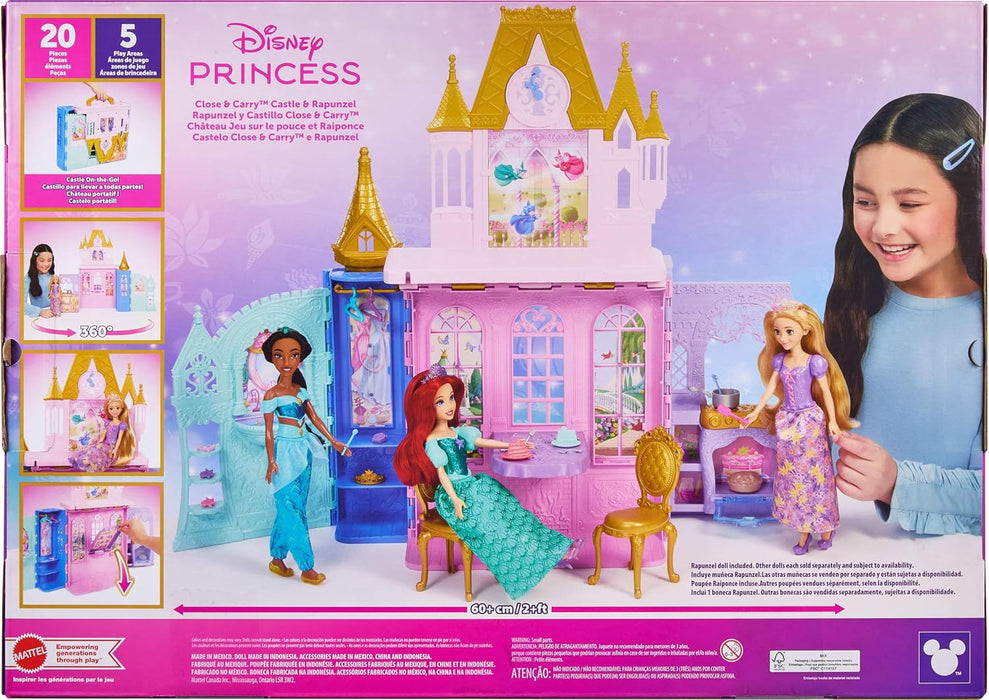 Disney Princess Fold & Go Castle with Rapunzel Doll