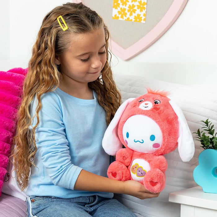 Care Bears x Hello Kitty 25cm Cinnamoroll as Love-A-Lot Bear Plush