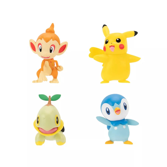 Pokemon - Battle Figure Multipack: Pikachu, Chimchar, Turtwig & Piplup 4 Figure Pack