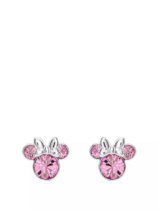 Disney Silver Plated Minnie Mouse Pink Bow Earrings