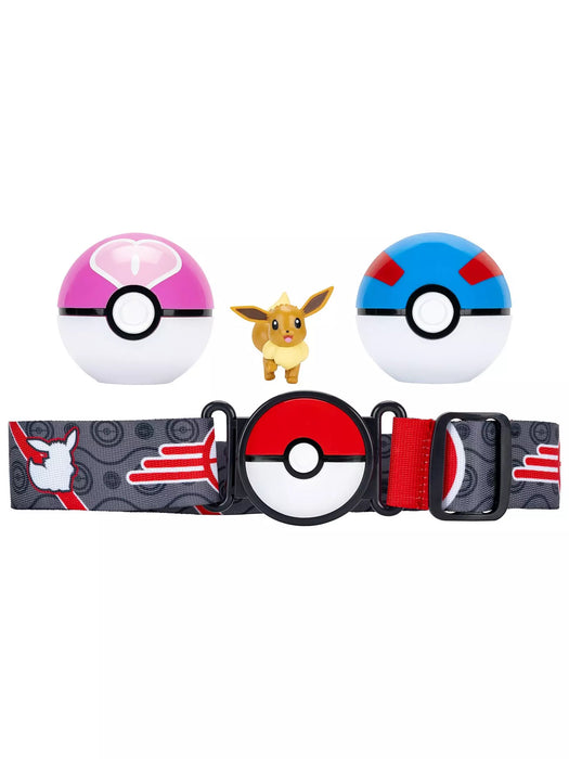 Pokemon - Clip 'n' Go Eevee & Greatball Poke Ball belt set
