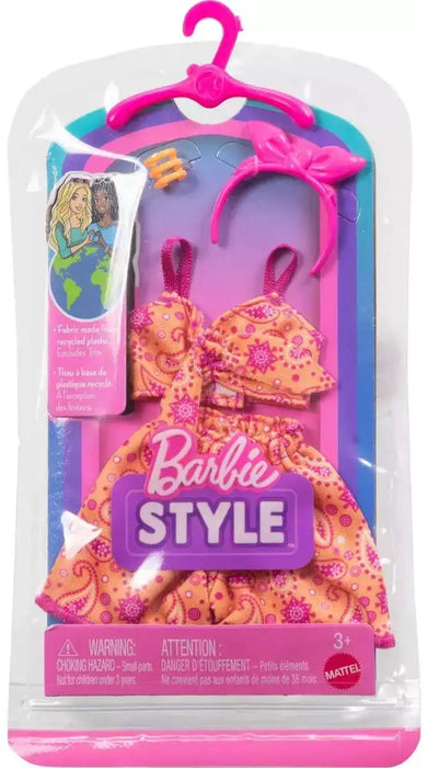 Barbie Orange Dress Complete Look Fashion Pack