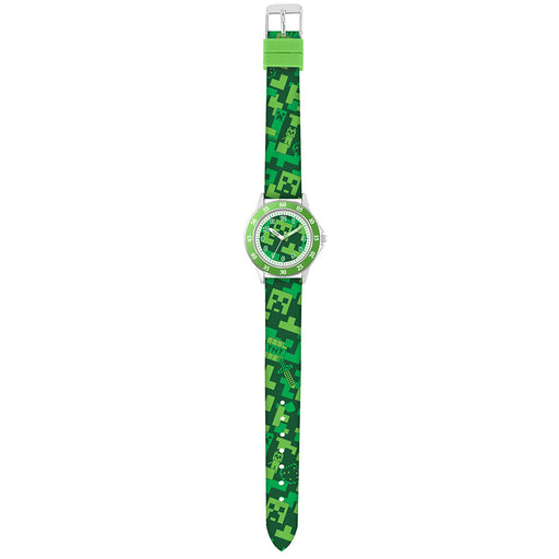 Peers Hardy - Minecraft Creeper Green Printed Strap Quartz Watch