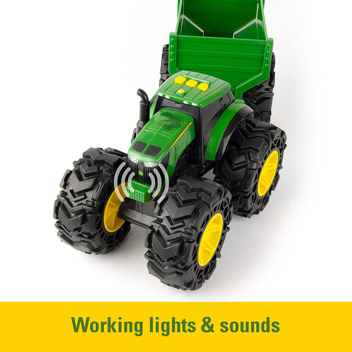 John Deere - Lights & Sounds Tractor with Wagon