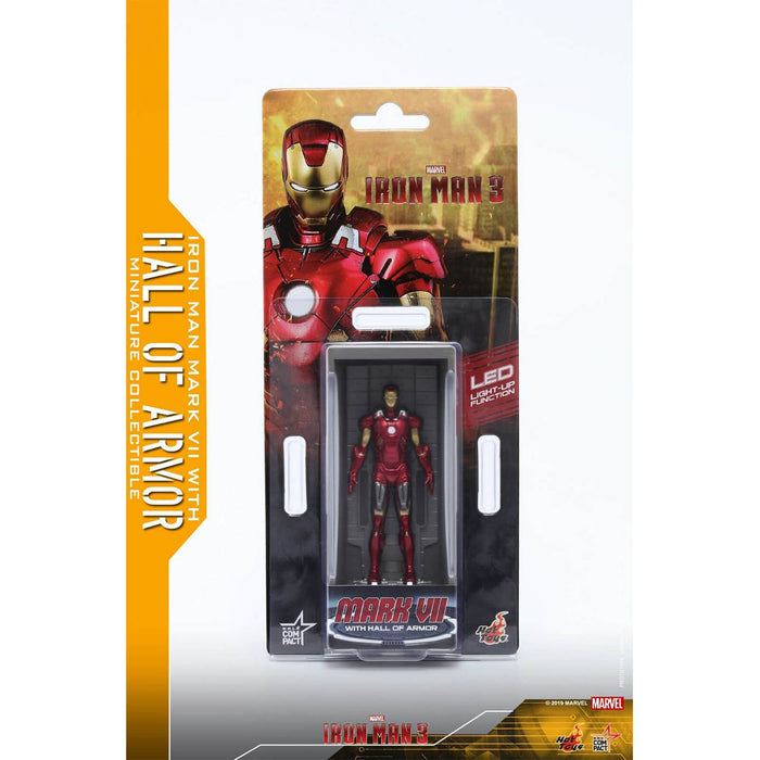 HotToys Marvel Miniature: Iron Man 3 - Mark 7 with Hall of Armor Figure