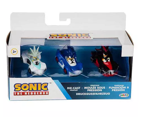 Sonic The Hedgehog - Die Cast 3 Vehicle Pack