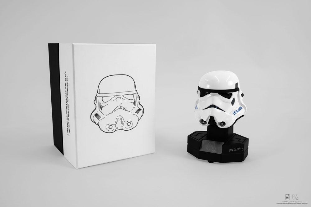 Elmetto Mini Stormtrooper 3D PVC Star Wars: Morale Patch Primo Ordine Che Brilla Al Buio (GITD)