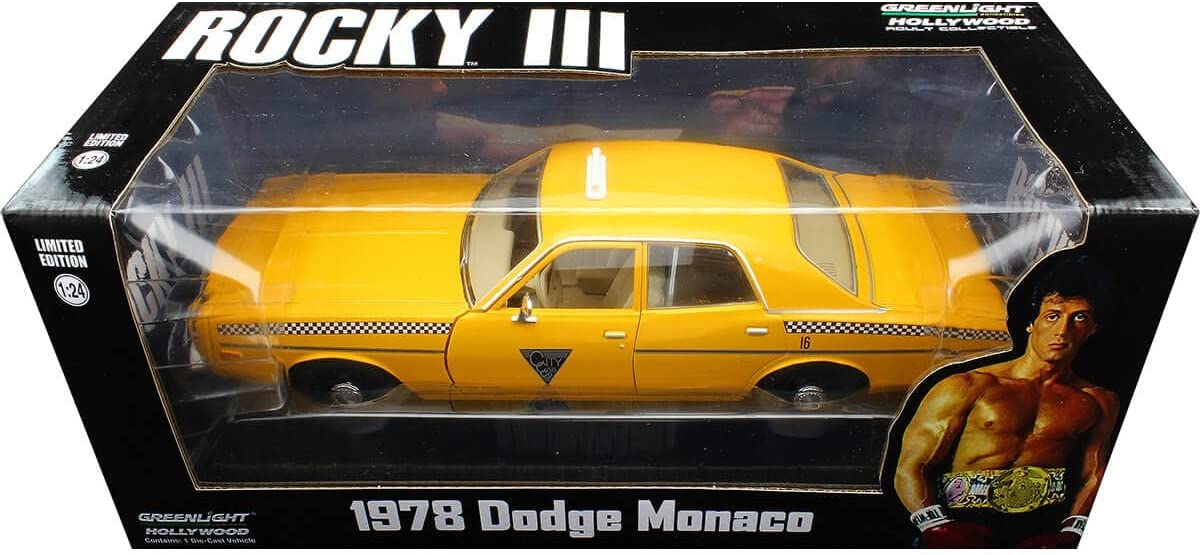 Greenlight Collectibles - 1/24 Rocky III (1982) 1978 Dodge Monaco - City Cab Co. Collectible Car