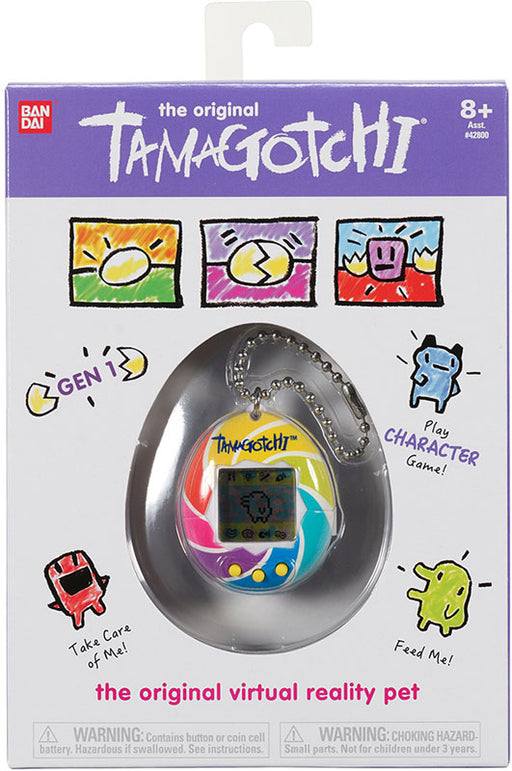 TAMAGOTCHI 42902 Bandai Pix-The Next Generation of Virtual Reality Pet with  Camera, Games and Collectable Characters-Sky, Purple
