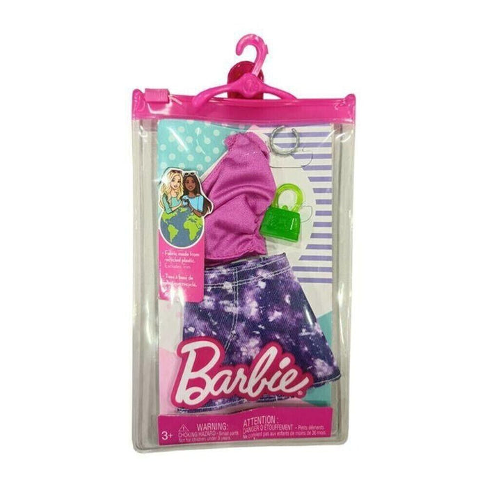 Barbie - Complete Look Pink Top & Purple Skirt Doll Outfit