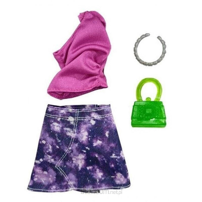 Barbie - Complete Look Pink Top & Purple Skirt Doll Outfit