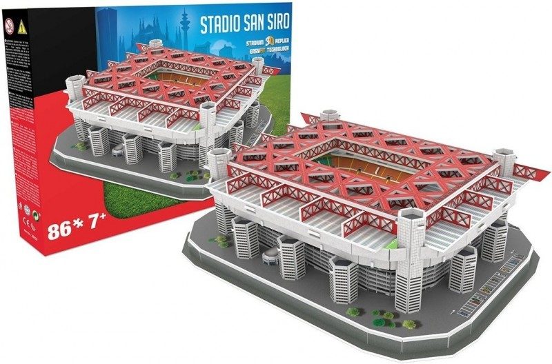 3D Stadium Puzzles - San Siro Red 3D Puzzle (86 Pieces)