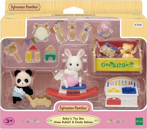 Sylvanian Families - Baby's Toy Box: Snow Rabbit & Panda Babies