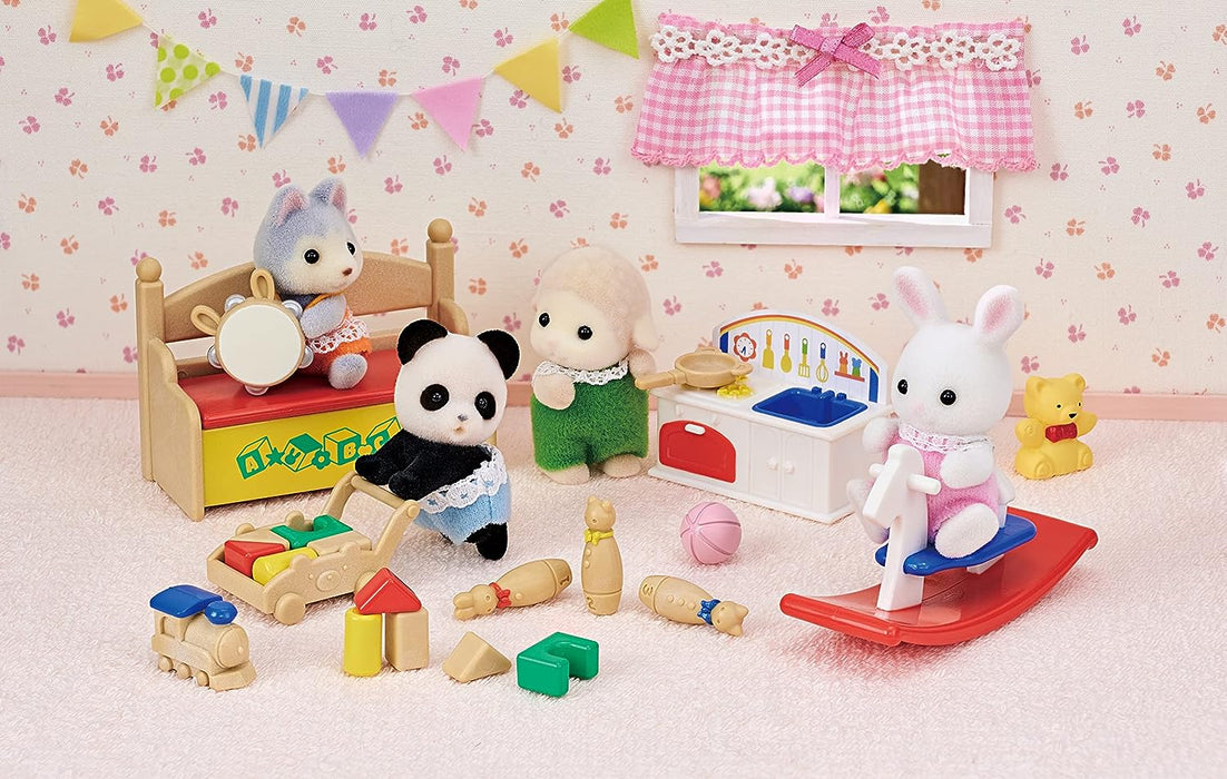 Sylvanian Families - Baby's Toy Box: Snow Rabbit & Panda Babies