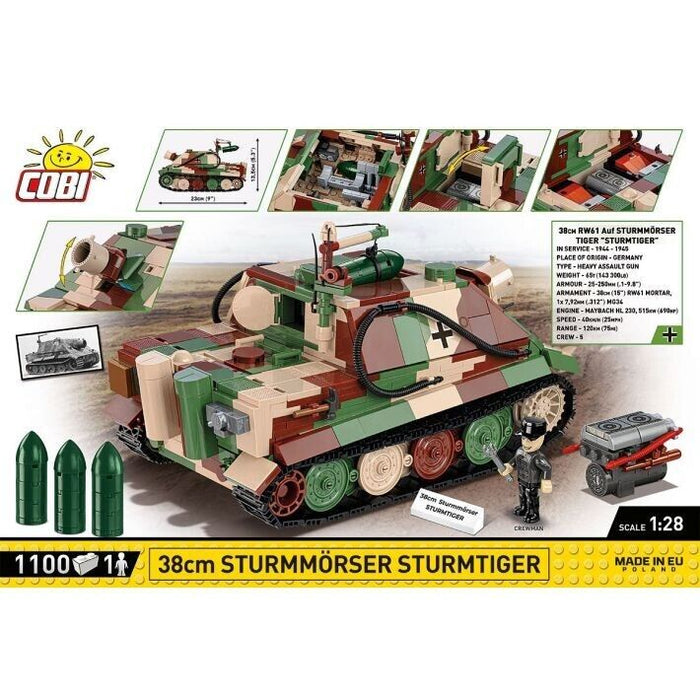 Cobi 2585 - World War II - Sturmmorser Tiger 1100 pcs