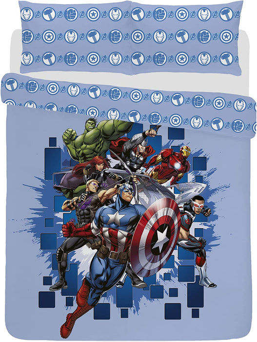 Marvel Avengers Attack Panel Double Duvet Set