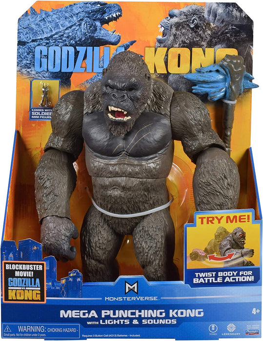 Monsterverse - Godzilla vs Kong 13" Mega Figure - Mega Kong with lights & sounds