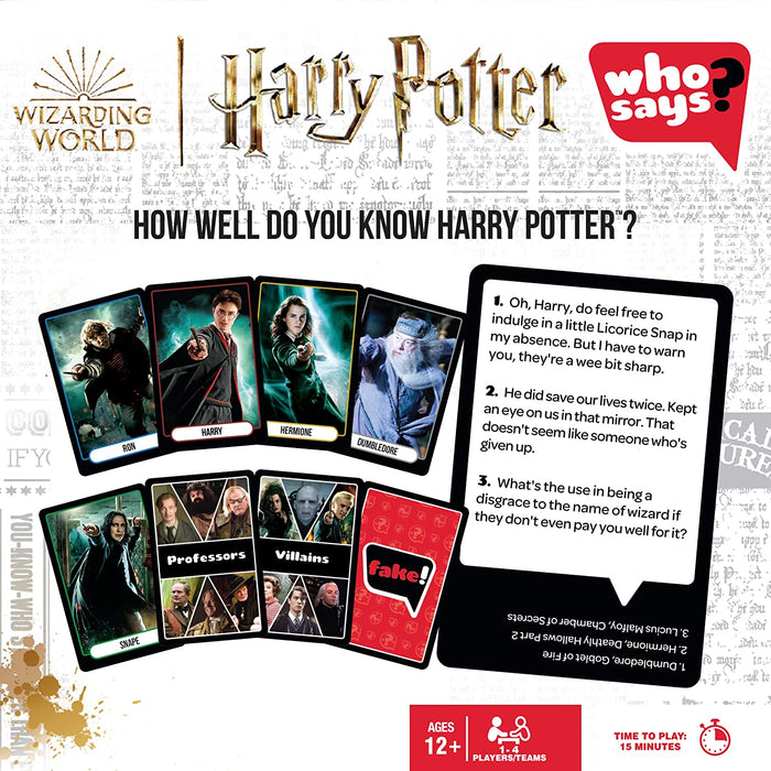 Who Says - Harry Potter Card Game