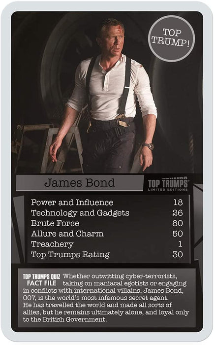 Top Trumps Limited Edition James Bond Every Assignment Card Game