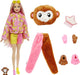 Barbie - Cutie Reveal - Doll With Plush Monkey Costume