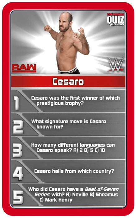 Top Trumps Quiz WWE Card Game