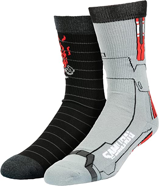 Cyberpunk 2077 - Johnny Silverfoot Socks (Grey/Black)