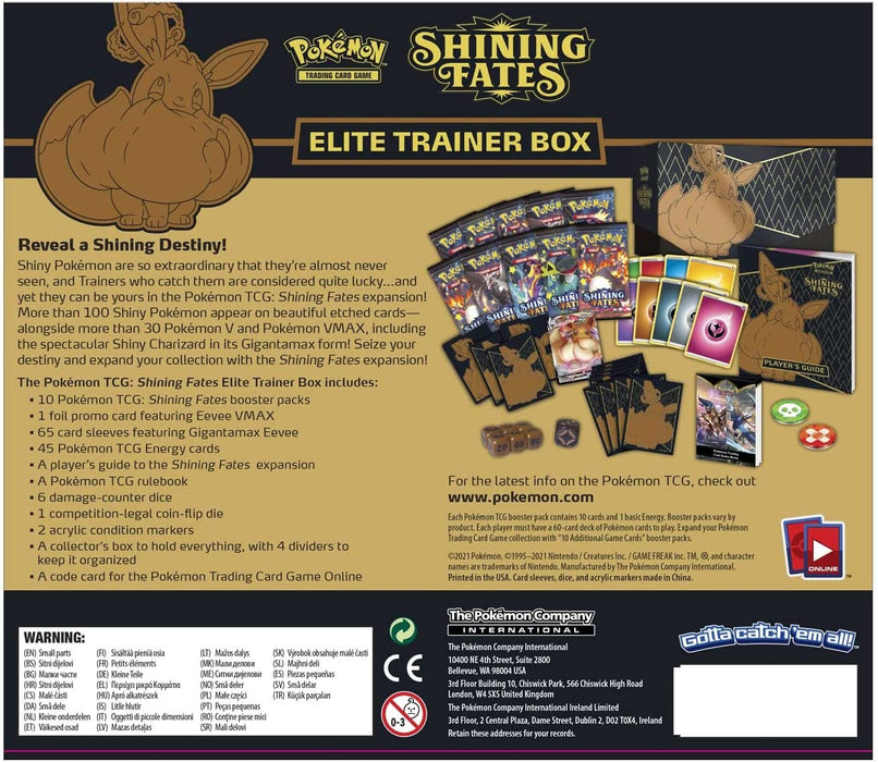 Pokemon TCG: Shining Fates Elite Trainer Box Trading Cards