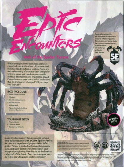 Steamforged Games - Epic Encounter RPG set : Web of the Spider Tyrant - Board Game Expansion
