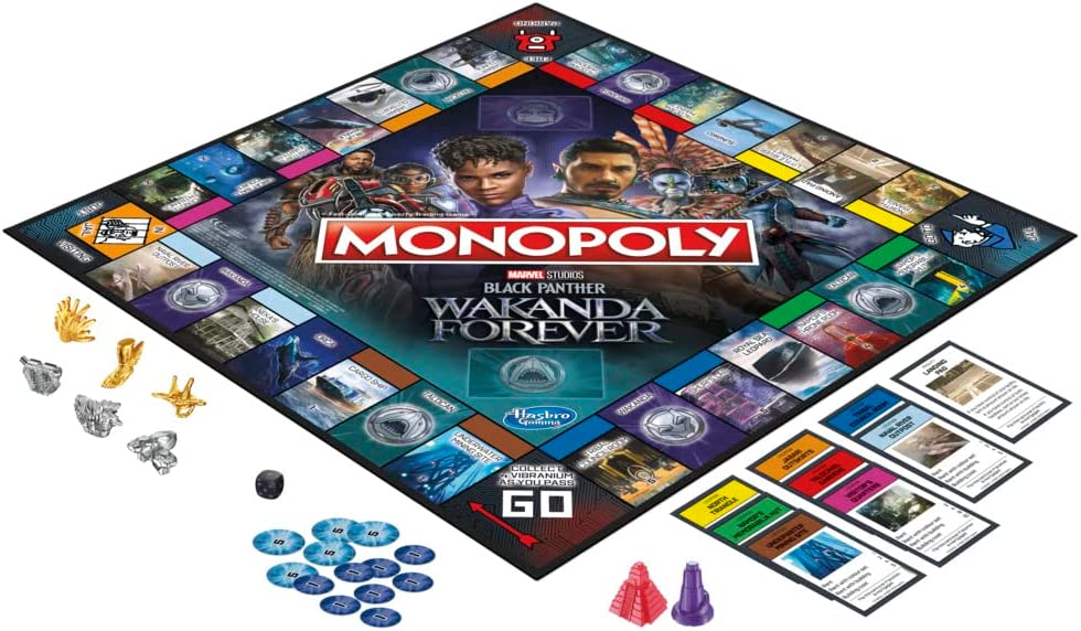 Black Panther: Wakanda Forever Edition De Monopoly Marvel Studios con Black Panther: Wakanda Forever Edition De Monopoly Marvel Studios con